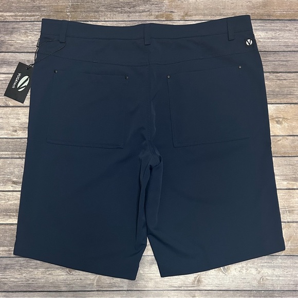 Vuga Tech Vugatech Golf Navy Blue Shorts 38 Black Hardware 11 Inch Inseam NWT - Picture 4 of 8